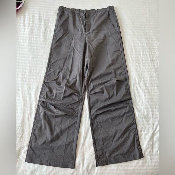 Zara Nylon Grey Parachute Pants NWOT - Picture 5 of 5